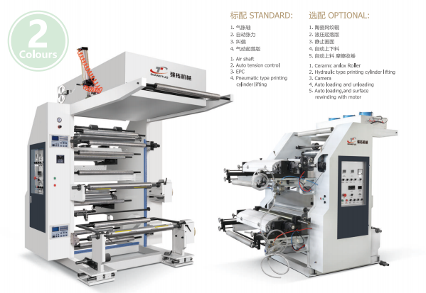兩色中速層疊式柔版印刷機